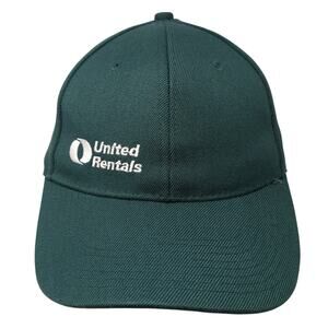 United Rentals Fitted Baseball Cap Green 8 Embroidered 6 Panel Tri-Flex VKM
